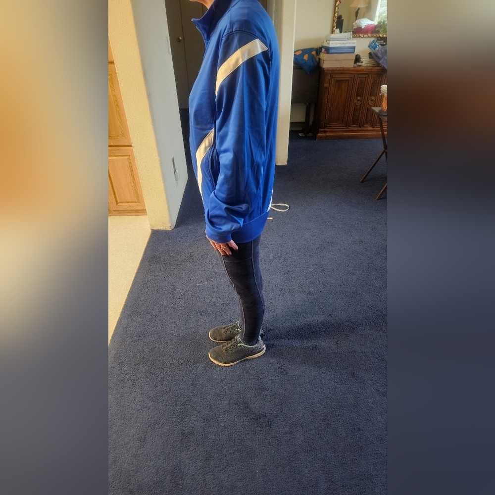 NIKE Blue & White Athletic Jacket With Dri-fit Size S/M NEW - Picture 16 of 16